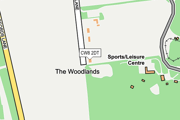 CW8 2DT map - OS OpenMap – Local (Ordnance Survey)