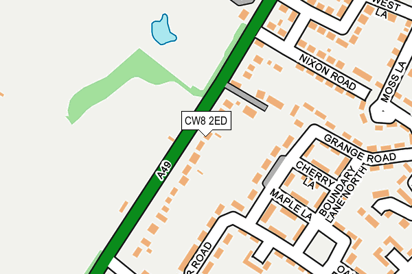 CW8 2ED map - OS OpenMap – Local (Ordnance Survey)