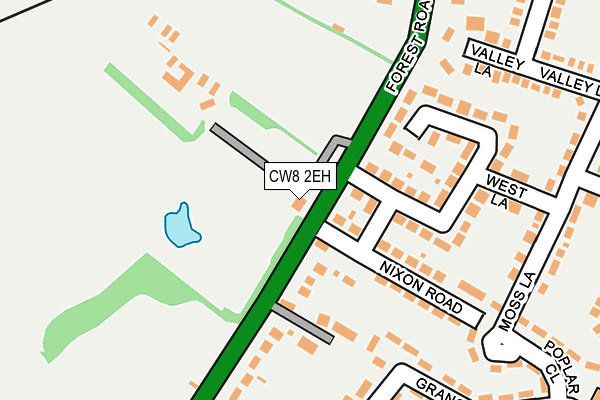 CW8 2EH map - OS OpenMap – Local (Ordnance Survey)