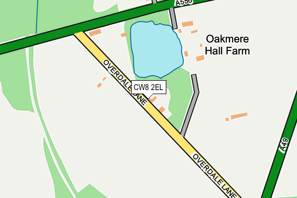 CW8 2EL map - OS OpenMap – Local (Ordnance Survey)