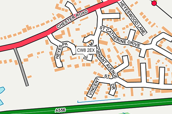 CW8 2EX map - OS OpenMap – Local (Ordnance Survey)