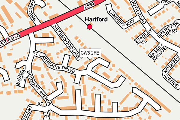 CW8 2FE map - OS OpenMap – Local (Ordnance Survey)