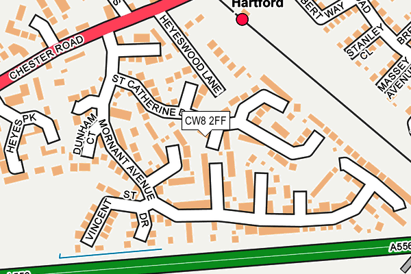 CW8 2FF map - OS OpenMap – Local (Ordnance Survey)