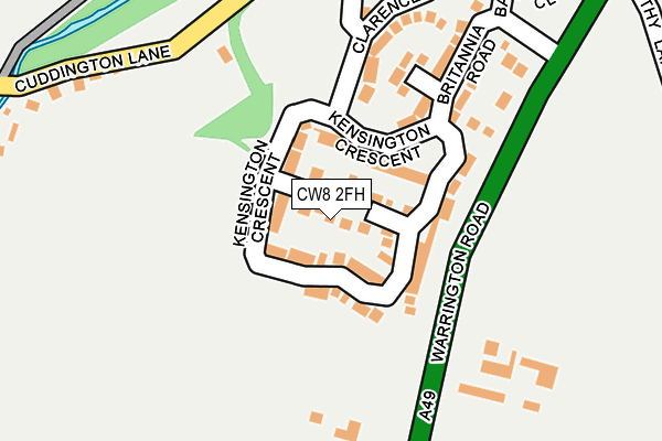 CW8 2FH map - OS OpenMap – Local (Ordnance Survey)