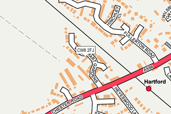 CW8 2FJ map - OS OpenMap – Local (Ordnance Survey)