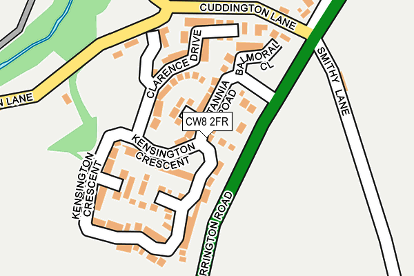 CW8 2FR map - OS OpenMap – Local (Ordnance Survey)