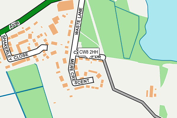 CW8 2HH map - OS OpenMap – Local (Ordnance Survey)