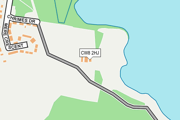 CW8 2HJ map - OS OpenMap – Local (Ordnance Survey)