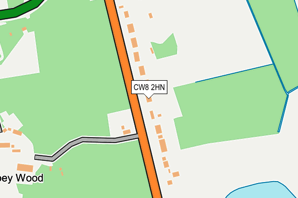 CW8 2HN map - OS OpenMap – Local (Ordnance Survey)