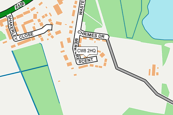 CW8 2HQ map - OS OpenMap – Local (Ordnance Survey)
