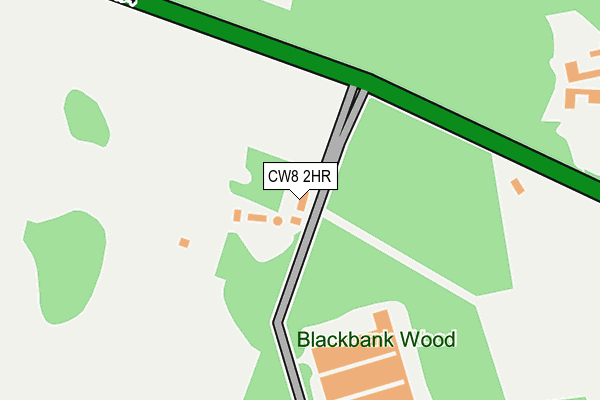 CW8 2HR map - OS OpenMap – Local (Ordnance Survey)