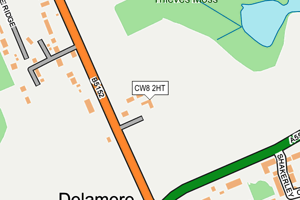 CW8 2HT map - OS OpenMap – Local (Ordnance Survey)