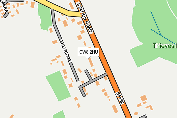 CW8 2HU map - OS OpenMap – Local (Ordnance Survey)