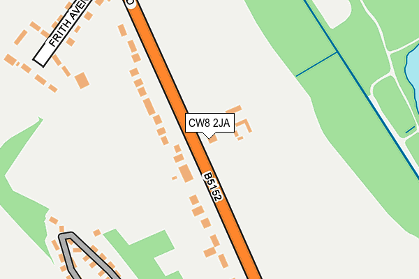 CW8 2JA map - OS OpenMap – Local (Ordnance Survey)