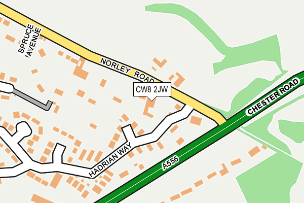 CW8 2JW map - OS OpenMap – Local (Ordnance Survey)