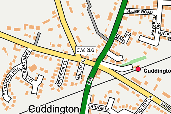 CW8 2LG map - OS OpenMap – Local (Ordnance Survey)