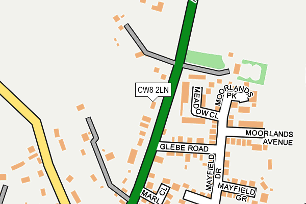 CW8 2LN map - OS OpenMap – Local (Ordnance Survey)