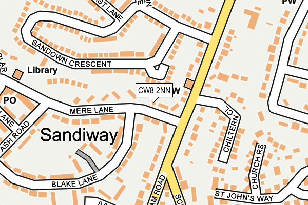 CW8 2NN map - OS OpenMap – Local (Ordnance Survey)