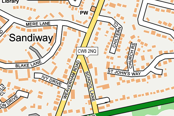 CW8 2NQ map - OS OpenMap – Local (Ordnance Survey)