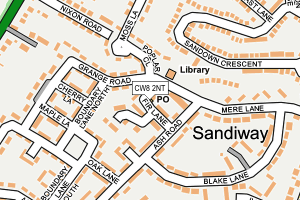 CW8 2NT map - OS OpenMap – Local (Ordnance Survey)