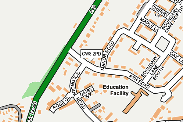 CW8 2PD map - OS OpenMap – Local (Ordnance Survey)