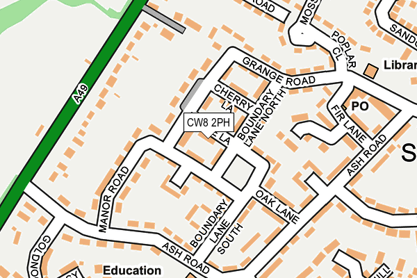 CW8 2PH map - OS OpenMap – Local (Ordnance Survey)