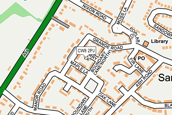 CW8 2PJ map - OS OpenMap – Local (Ordnance Survey)