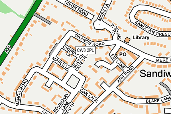 CW8 2PL map - OS OpenMap – Local (Ordnance Survey)