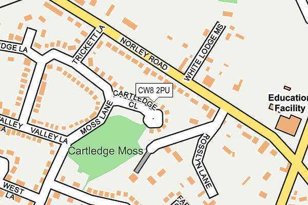 CW8 2PU map - OS OpenMap – Local (Ordnance Survey)