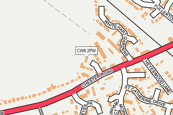 CW8 2PW map - OS OpenMap – Local (Ordnance Survey)