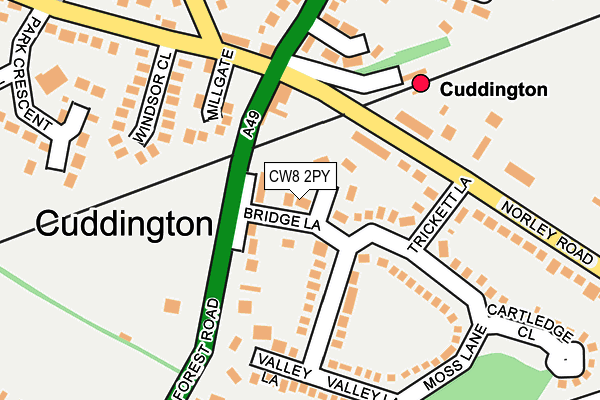 CW8 2PY map - OS OpenMap – Local (Ordnance Survey)