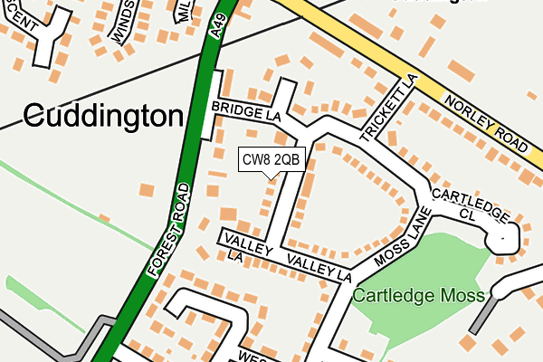 CW8 2QB map - OS OpenMap – Local (Ordnance Survey)