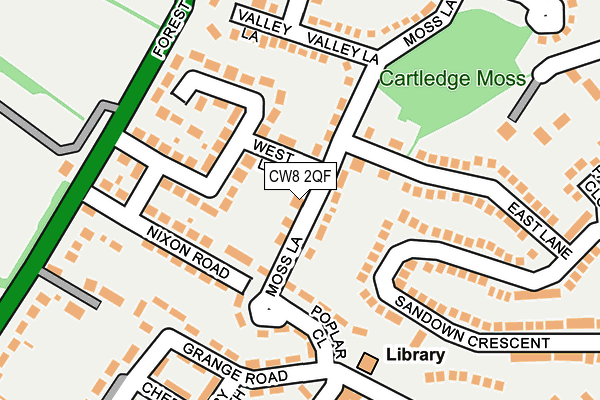 CW8 2QF map - OS OpenMap – Local (Ordnance Survey)