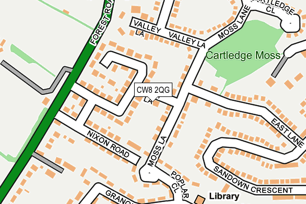 CW8 2QG map - OS OpenMap – Local (Ordnance Survey)