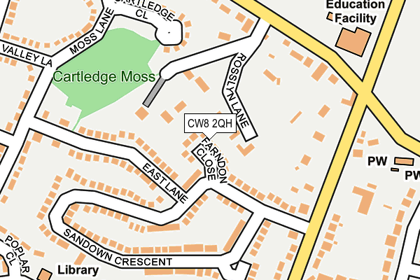 CW8 2QH map - OS OpenMap – Local (Ordnance Survey)