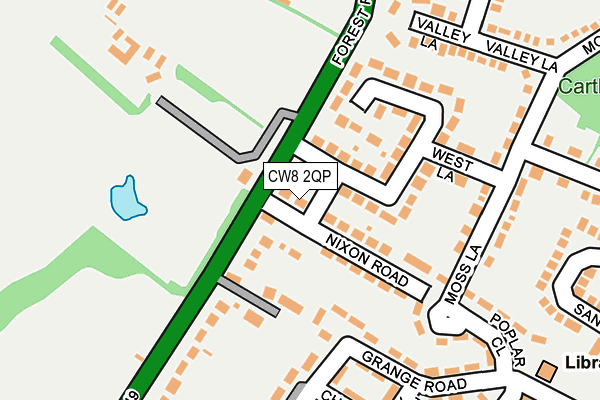 CW8 2QP map - OS OpenMap – Local (Ordnance Survey)