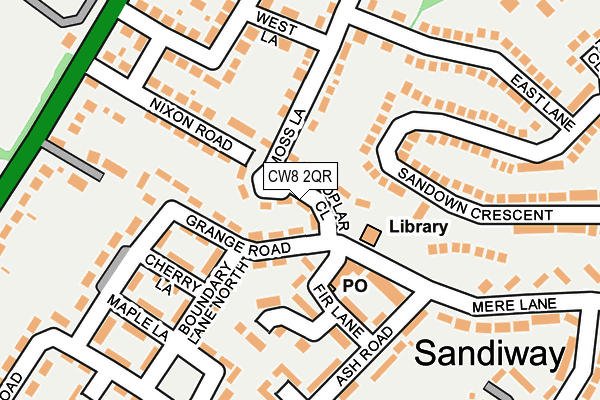 CW8 2QR map - OS OpenMap – Local (Ordnance Survey)