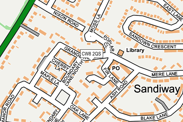 CW8 2QS map - OS OpenMap – Local (Ordnance Survey)
