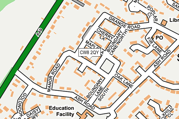 CW8 2QY map - OS OpenMap – Local (Ordnance Survey)