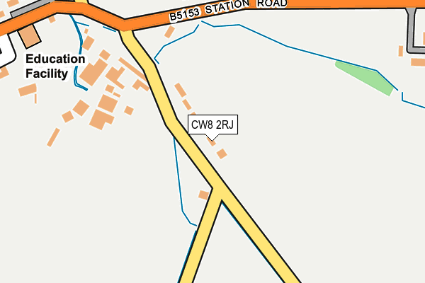 CW8 2RJ map - OS OpenMap – Local (Ordnance Survey)