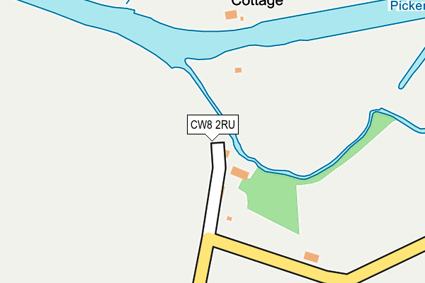 CW8 2RU map - OS OpenMap – Local (Ordnance Survey)