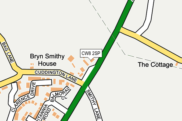 CW8 2SP map - OS OpenMap – Local (Ordnance Survey)