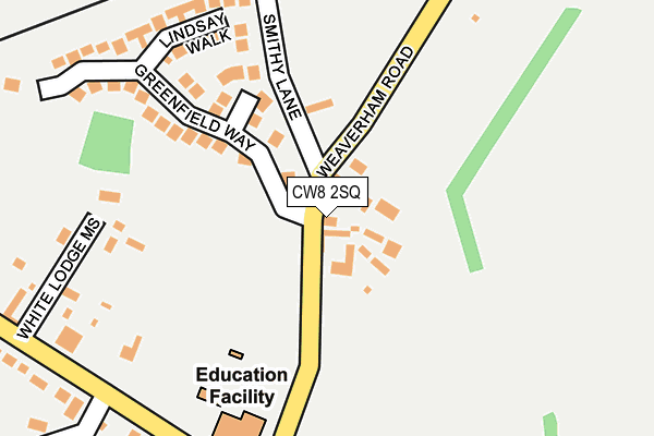 CW8 2SQ map - OS OpenMap – Local (Ordnance Survey)