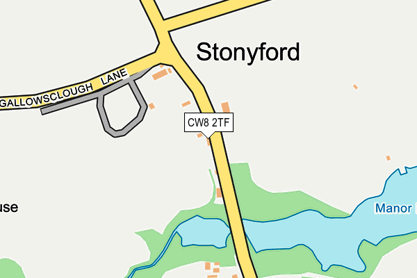 CW8 2TF map - OS OpenMap – Local (Ordnance Survey)