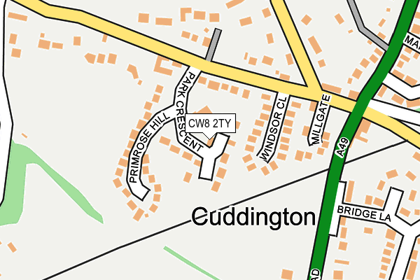 CW8 2TY map - OS OpenMap – Local (Ordnance Survey)