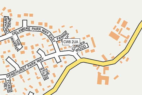 CW8 2UA map - OS OpenMap – Local (Ordnance Survey)