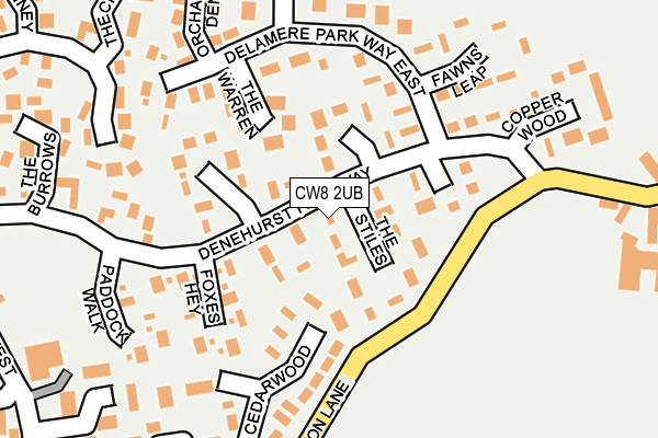 CW8 2UB map - OS OpenMap – Local (Ordnance Survey)