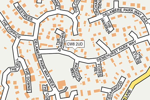 CW8 2UD map - OS OpenMap – Local (Ordnance Survey)