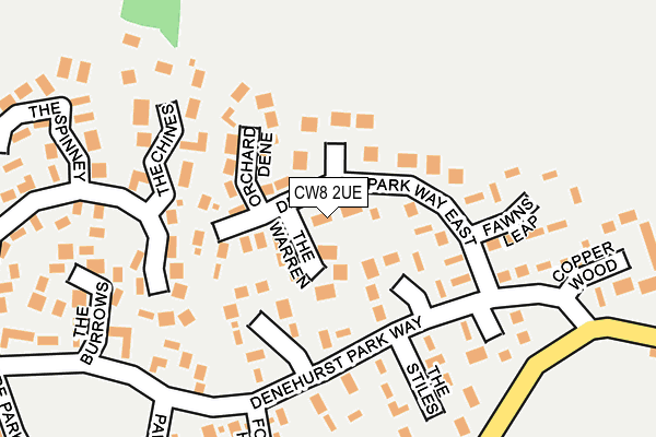CW8 2UE map - OS OpenMap – Local (Ordnance Survey)