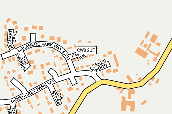 CW8 2UF map - OS OpenMap – Local (Ordnance Survey)